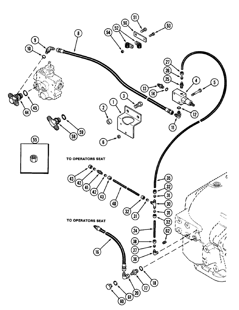 Схема запчастей Case IH 2096 - (8-264) - HYDRAULICS, SEAT AIR/OIL SUSPENSION (08) - HYDRAULICS