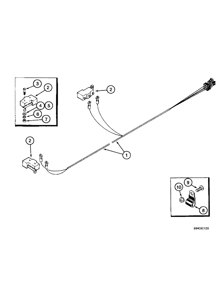 Схема запчастей Case IH 2144 - (4-32) - ROTOR LIMIT SWITCH HARNESS (06) - ELECTRICAL