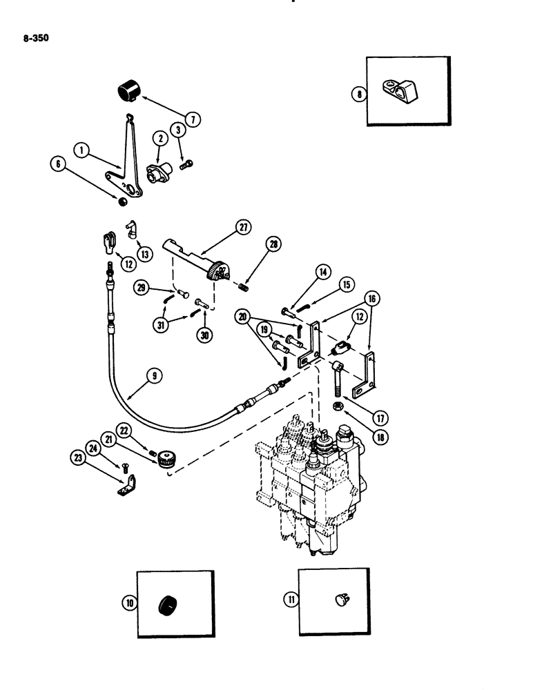 Схема запчастей Case IH 2294 - (8-350) - REMOTE HYDRAULICS, REMOTE ATTACHMENT, NO. 3 CIRCUIT, WITH LOAD CHECK (08) - HYDRAULICS