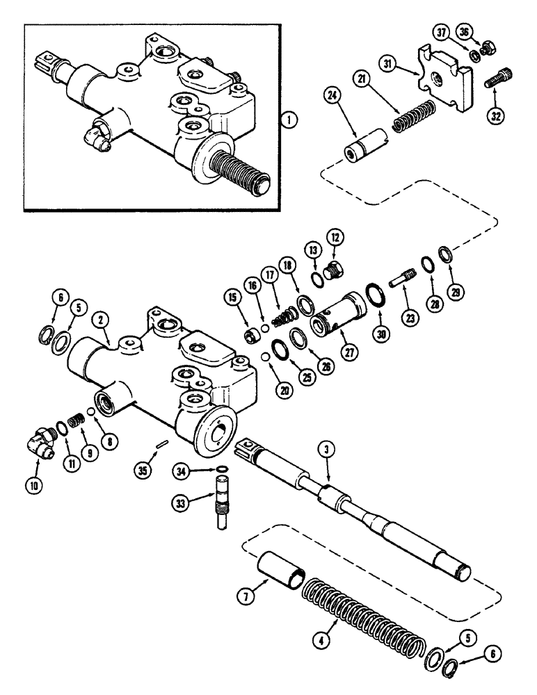 Схема запчастей Case IH 2390 - (8-310) - A143713 HITCH VALVE (08) - HYDRAULICS