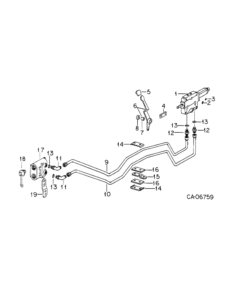 Схема запчастей Case IH HYDRO 186 - (10-41) - HYDRAULIC, THIRD VALVE FOR TRIPLE AUXILIARY VALVES, H186 WITH SERIAL NO. 12000 AND ABOVE (07) - HYDRAULICS