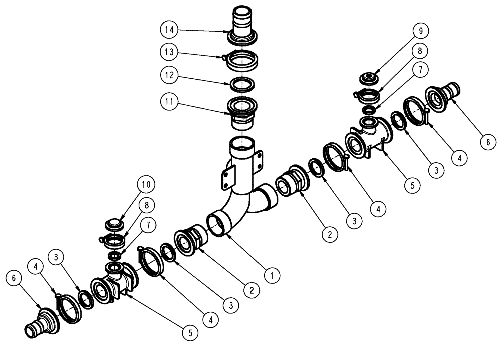 Схема запчастей Case IH SPX3320 - (09-036) - MANIFOLD GROUP, 5 AND 6 SECTION Liquid Plumbing