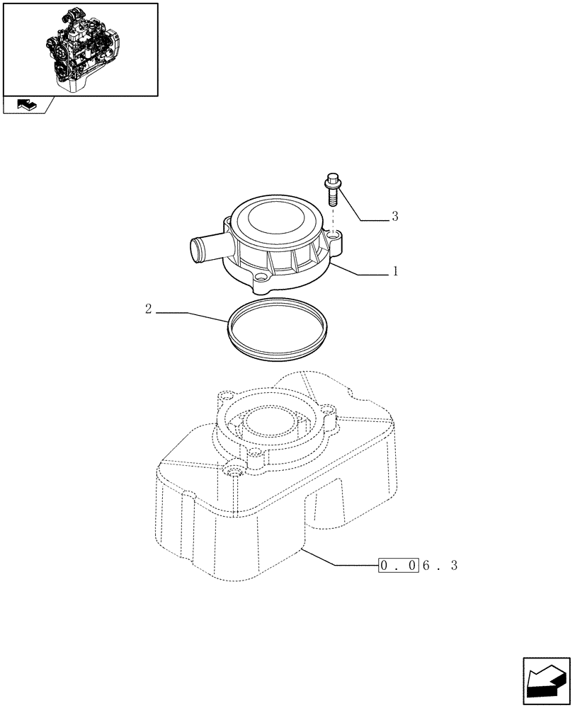 Схема запчастей Case IH F4GE9484A J601 - (0.04.5) - BREATHER - ENGINE (504043432) 