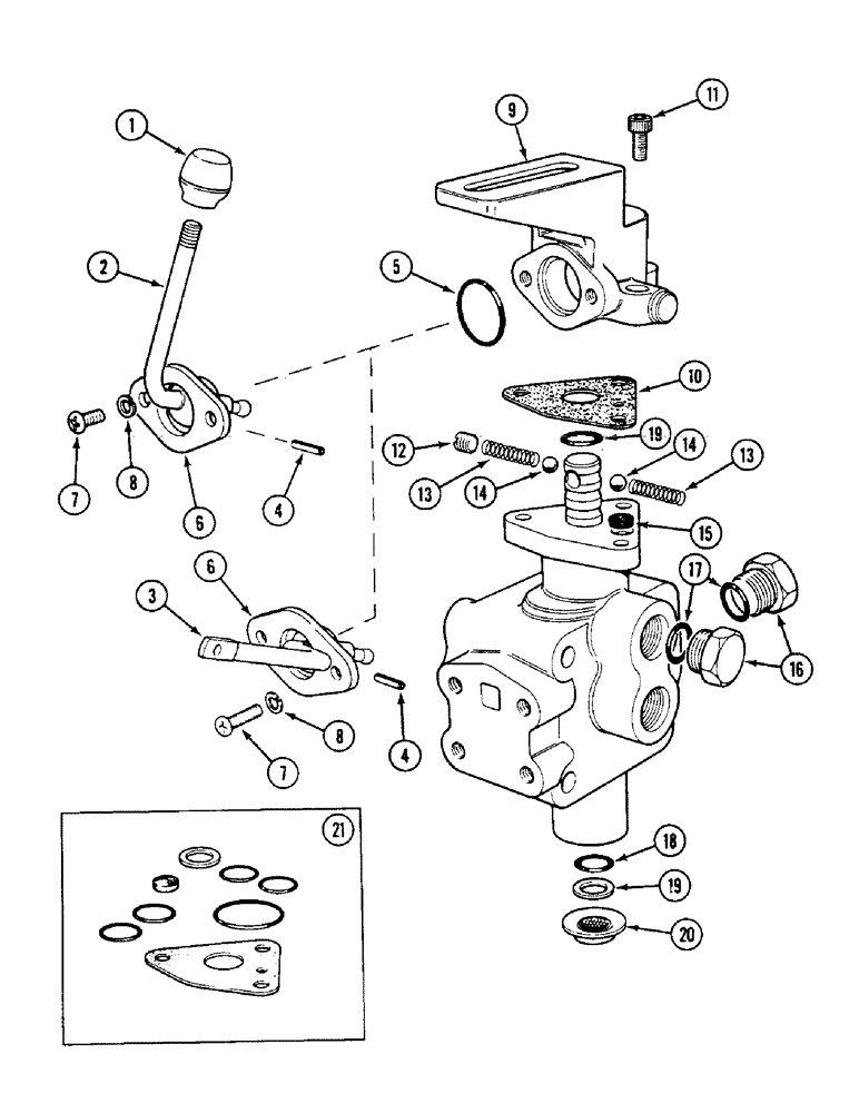 Схема запчастей Case IH 1294 - (8-238) - THREE-WAY VALVE ASSEMBLY, NOT NORTH AMERICA (08) - HYDRAULICS