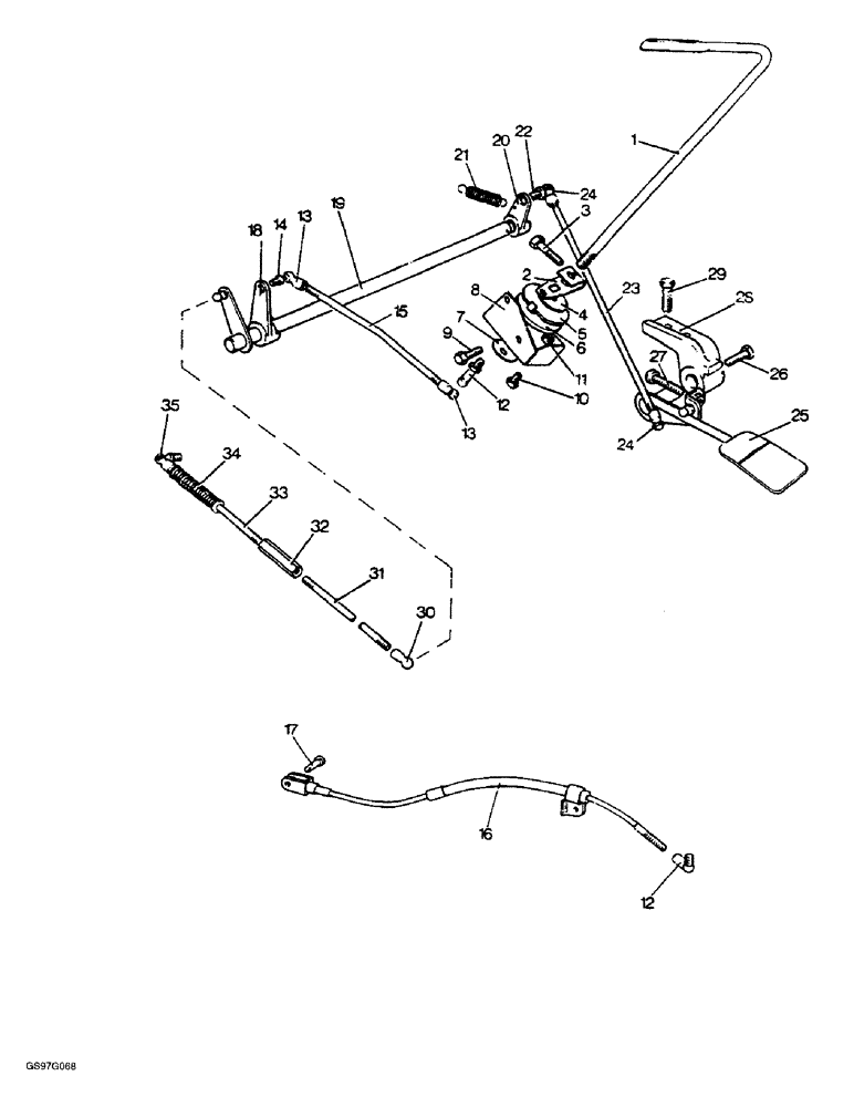 Схема запчастей Case IH 1210 - (3-12) - ENGINE THROTTLE CONTROLS (03) - FUEL SYSTEM