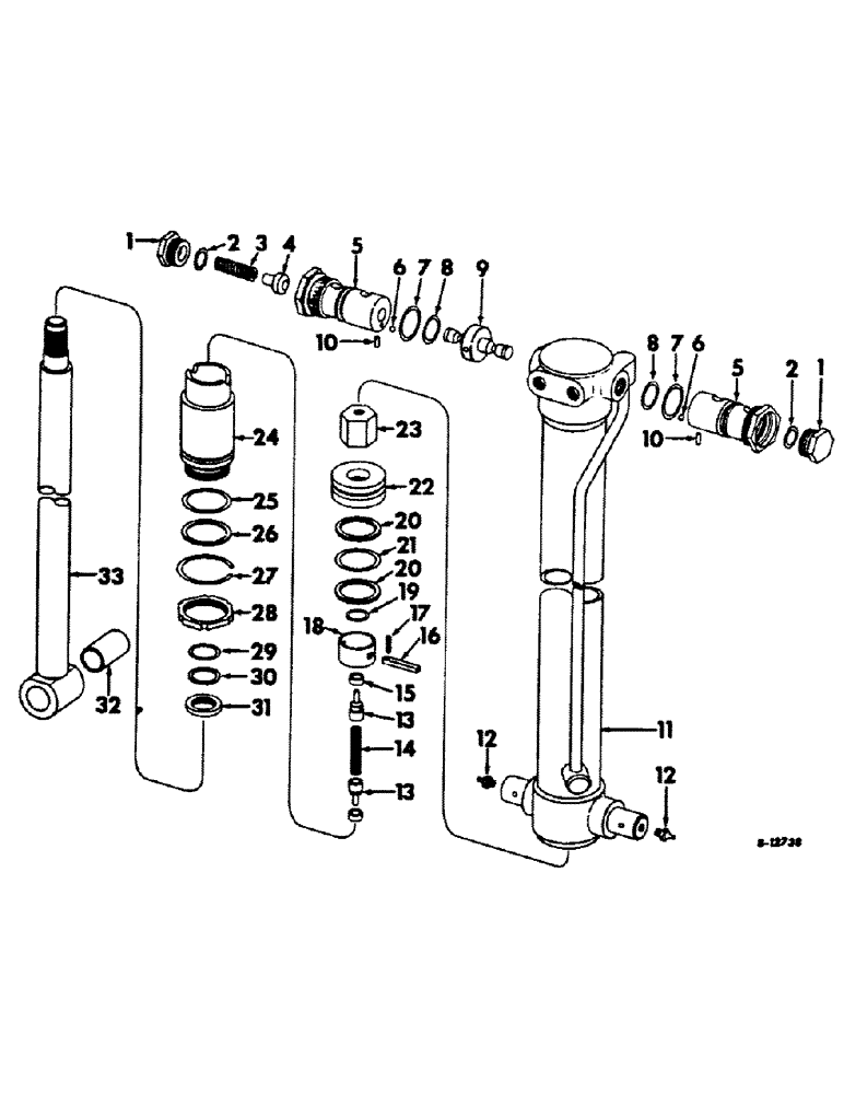 Схема запчастей Case IH 403 - (166) - REAR LEVELING CYLINDER, FULL LEVELING (35) - HYDRAULIC SYSTEMS