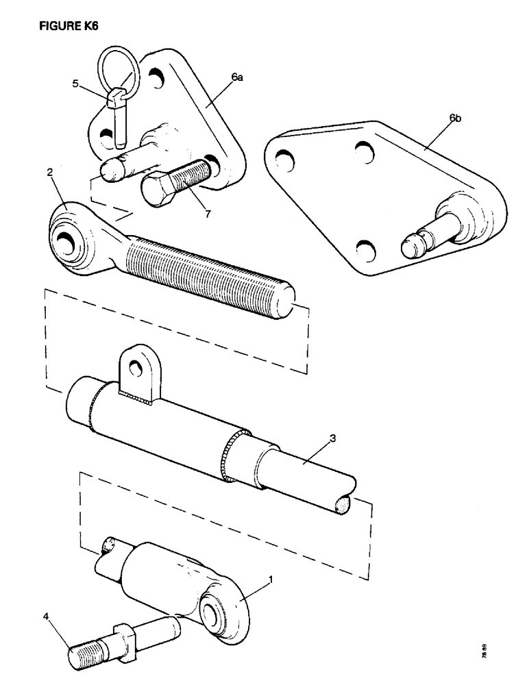 Схема запчастей Case IH 1410 - (K6-1) - DRAWBAR&HITCHES,TELESCOPIC STABILISERS FOR LINKAGE, [A]1412G[B]1410,1410Q,1410SK[C]1410 4WD,1410 4WD Drawbars & Hitches