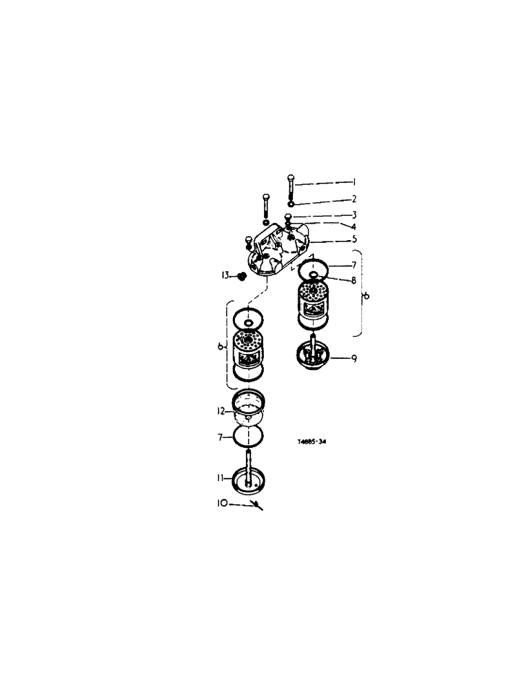 Схема запчастей Case IH 384 - (12-18[1]) - POWER, FUEL FILTER AGGLOMERATOR, TWIN BOWL Power