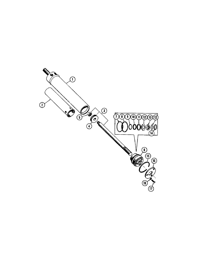 Схема запчастей Case IH 960 - (338) - PARTS FOR F87848 CYLINDER (35) - HYDRAULIC SYSTEMS