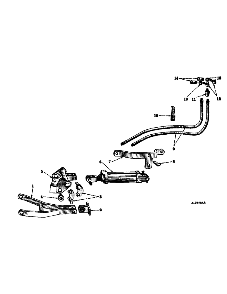 Схема запчастей Case IH 400-SERIES - (426) - ATTACHMENTS, DEPTH ADJUSTING ROCKSHAFT, 2-1/2 X 8 INCH HYDRAULIC CYLINDER & CONNECTIONS Attachments