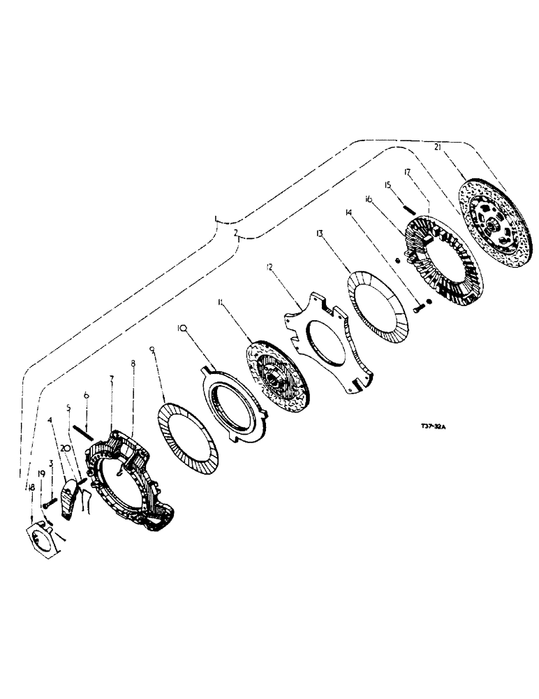 Схема запчастей Case IH 434 - (6-009) - CONSTANT RUNNING P.T.O. ATTACHMENT, FULL FWD. & REV. ATTACHMENT, DUAL CLUTCH & FLYWHEEL- ATTACHMENTS (06) - POWER TRAIN