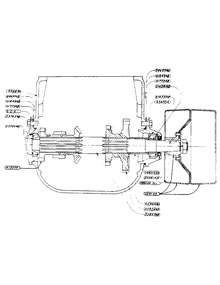 Схема запчастей Case IH SO-SERIES - (055) - BELT PULLEY SHAFT ASSEMBLY, S, SC, SO (06) - POWER TRAIN