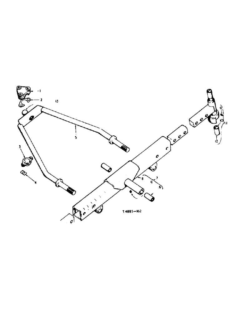 Схема запчастей Case IH 354 - (6-52) - ATTACHMENTS, POWER STEERING AND FRONT AXLE ATTACHMENT, FRONT AXLE, EXTENSION AND STAY ROD Attachments