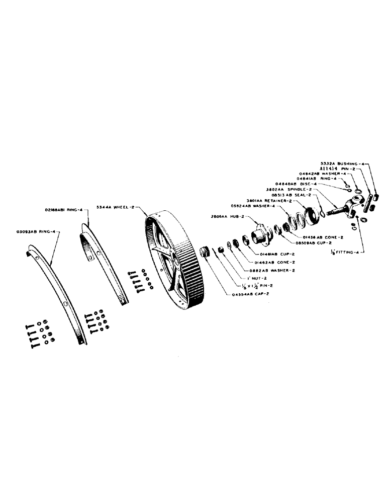 Схема запчастей Case IH SO-SERIES - (090) - REULAR AND CAST FRONT WHEEL AND SPINDLE, FOR S AND SO TRACTORS (06) - POWER TRAIN