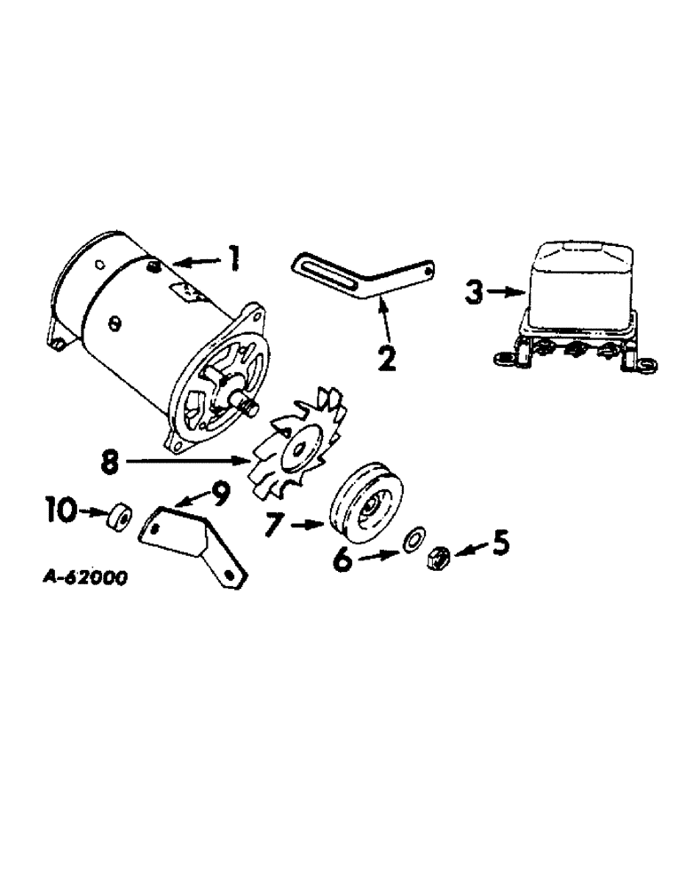 Схема запчастей Case IH 414 - (309) - ELECTRICAL SYSTEM, GENERATOR AND CONNECTIONS, 414, UP TO S/N CH812E, 420, UP TO S/N CH1371E (55) - ELECTRICAL SYSTEMS