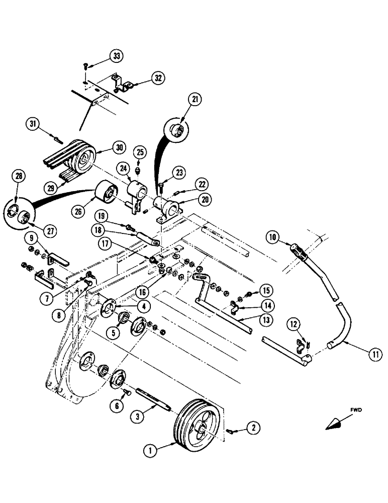 Схема запчастей Case IH 1075 - (028) - HEADER DRIVE, AUGER HEADER (58) - ATTACHMENTS/HEADERS