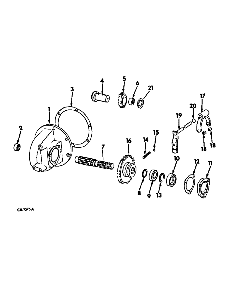 Схема запчастей Case IH 574 - (07-46) - DRIVE TRAIN, SIDE DRIVE POWER TAKE-OFF (04) - Drive Train