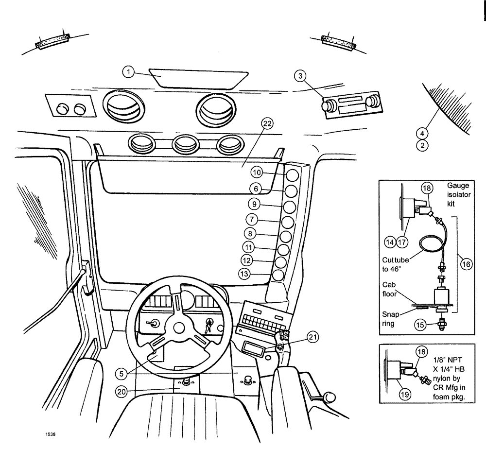 Схема запчастей Case IH SPX3200B - (003) - GUAGES, ACCESSORIES (55) - ELECTRICAL SYSTEMS