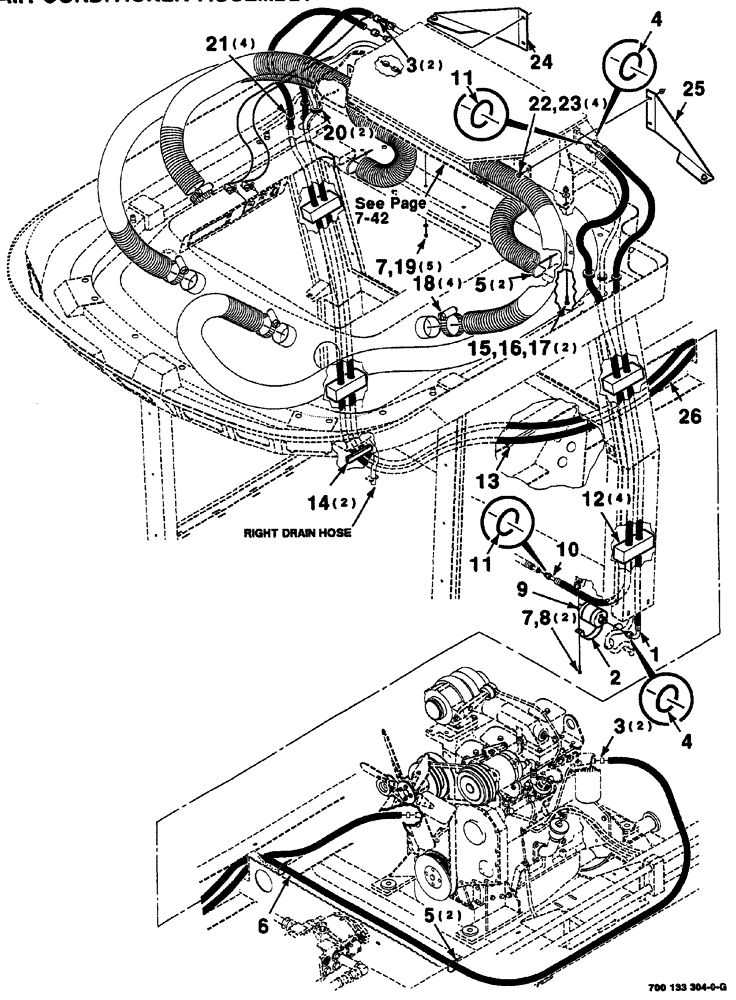 Схема запчастей Case IH 8860HP - (07-40) - AIR CONDITIONER ASSEMBLY (50) - CAB CLIMATE CONTROL