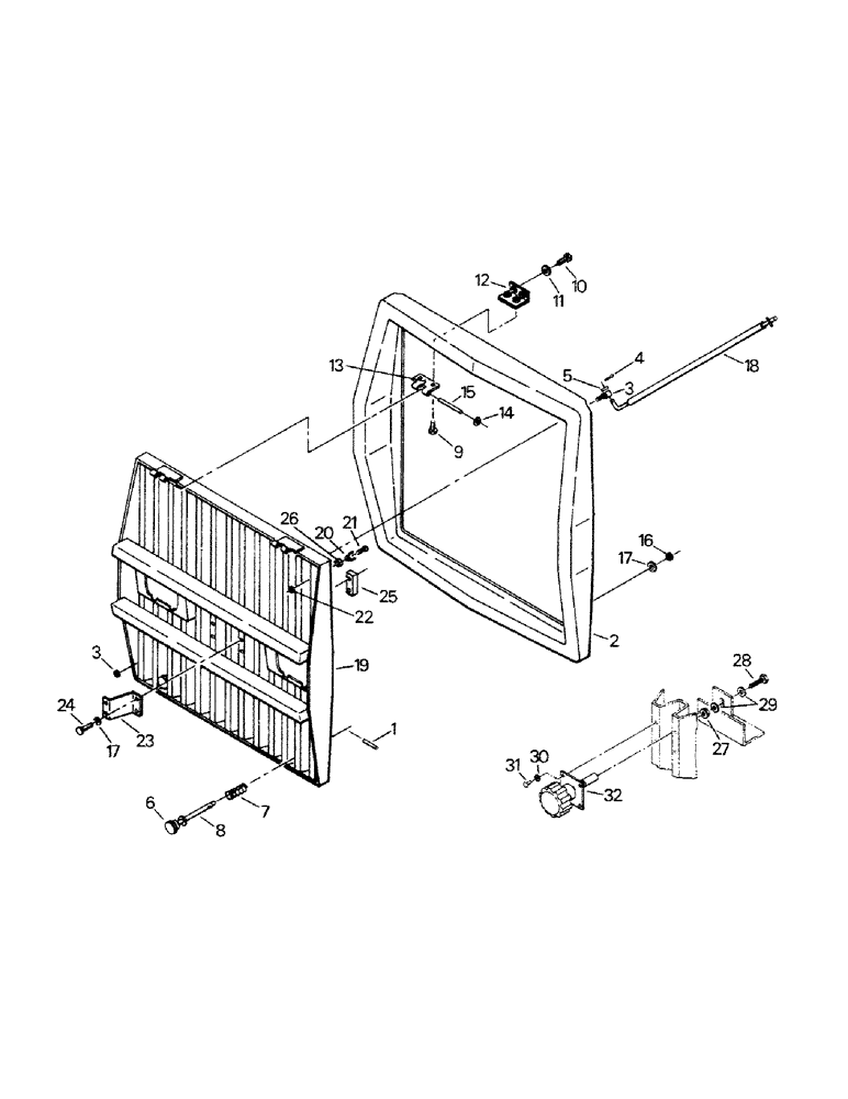 Схема запчастей Case IH KP-1360 - (06-3) - GRILLE AND MOUNTING (12) - FRAME