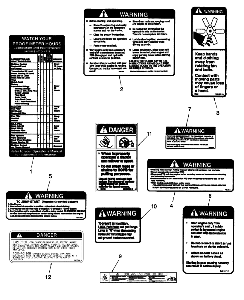 Схема запчастей Case IH D45 - (08.07) - DECALS, WARNING (08) - SHEET METAL