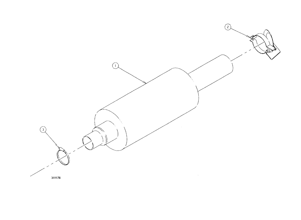 Схема запчастей Case IH SPX3200 - (03-067) - MUFFLER ASSEMBLY (10) - ENGINE