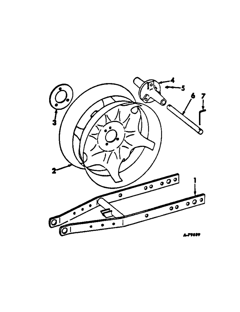 Схема запчастей Case IH 56-SERIES - (N-44[A]) - PRESS WHEEL, OPEN CENTER TYPE, QUANTITIES SHOWN ARE PER ROW 