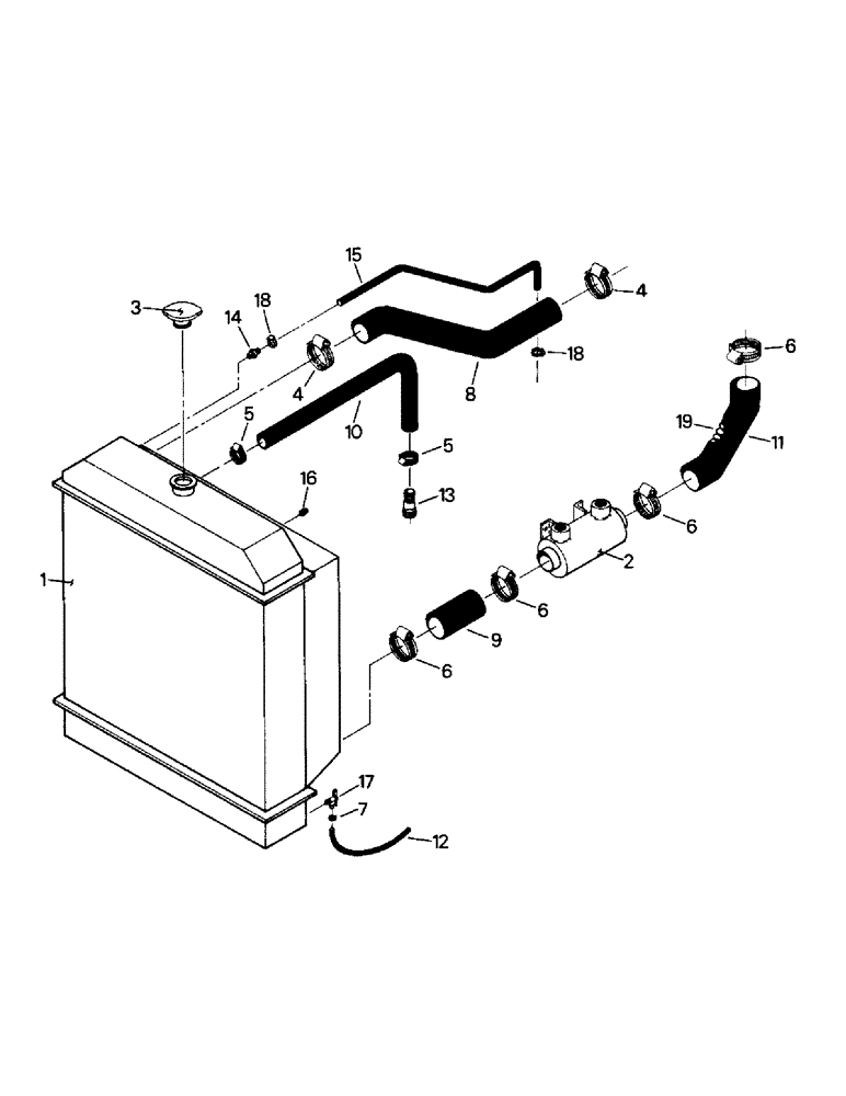 Схема запчастей Case IH PTA280 - (04-31) - PTA 251, PTA 280, CUMMINS & PTA 310 RADIATOR & HOSES (04) - Drive Train