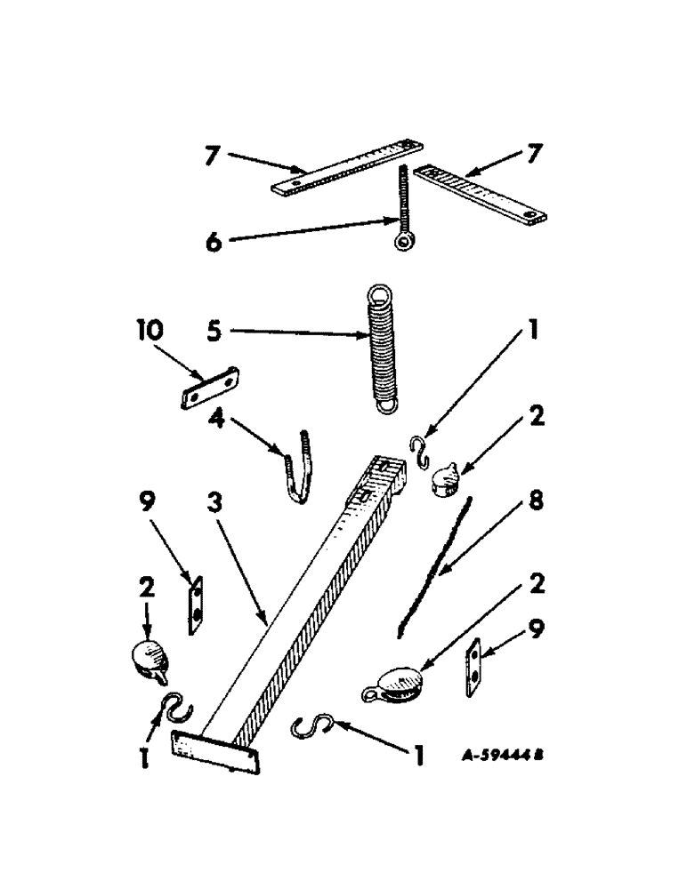 Схема запчастей Case IH 185 - (B-30[A]) - SEMI-AUTOMATIC MARKER CENTER SUPPORT 