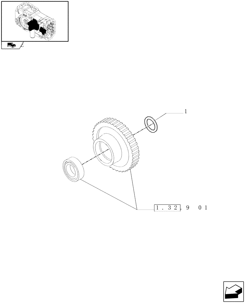 Схема запчастей Case IH MAXXUM 110 - (1.32.9[02]) - HYDRAULIC PUMPS GEARS - ADJUSTMENT SHIMS (03) - TRANSMISSION