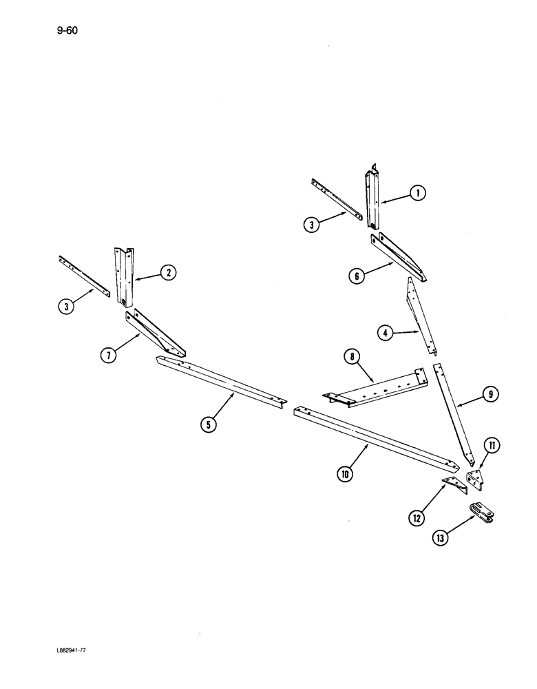 Схема запчастей Case IH 6200 - (9-060) - HITCH LIGHT DUTY SINGLE DRILL, 14 X 6 (09) - CHASSIS/ATTACHMENTS