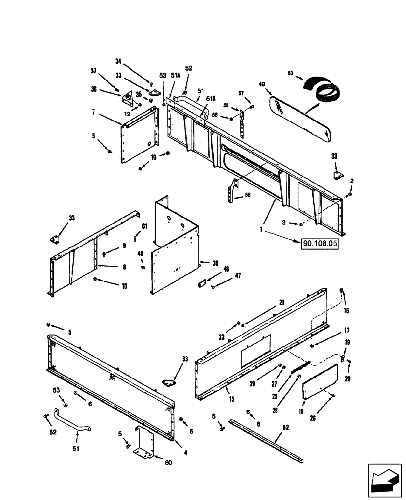 Схема запчастей Case IH 2577 - (80.154.01) - GRAIN TANK EXTENSIONS (80) - CROP STORAGE/UNLOADING