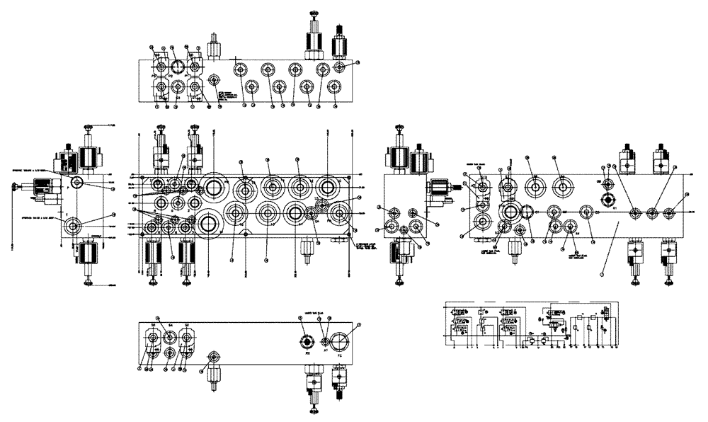 Схема запчастей Case IH 438 - (07-012) - VALVE BLOCK, DOUBLE BIN W/O AUGER Hydraulic Components