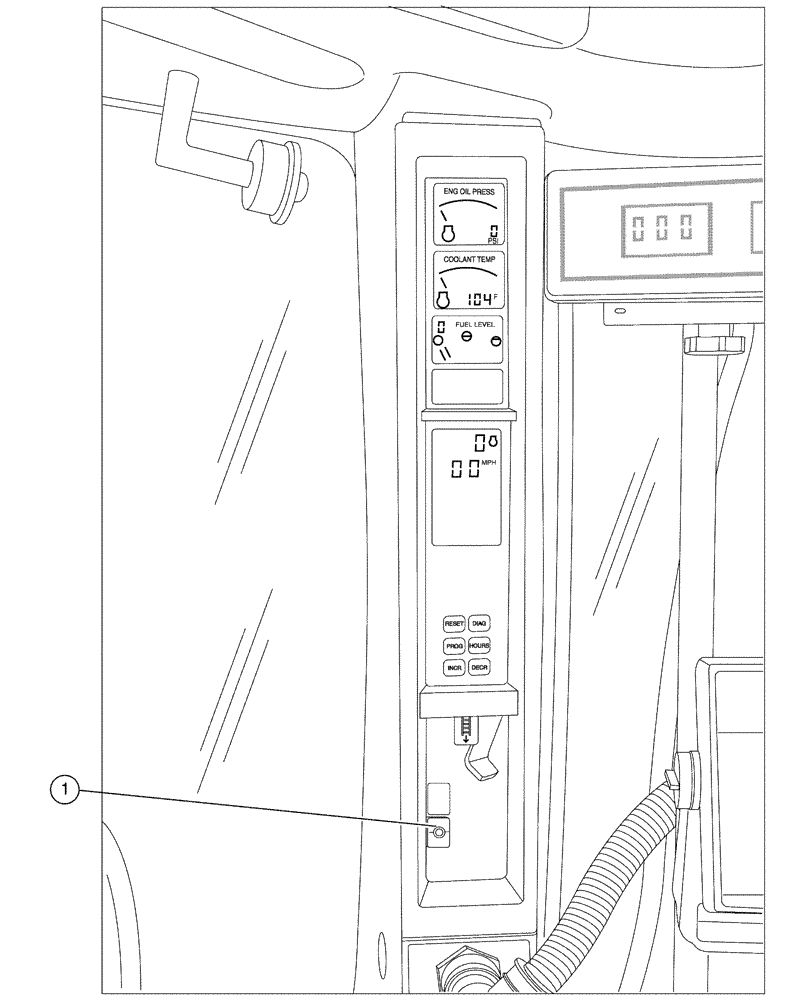 Схема запчастей Case IH SPX4260 - (01-025) - INSTRUMENT CLUSTER Cab Interior