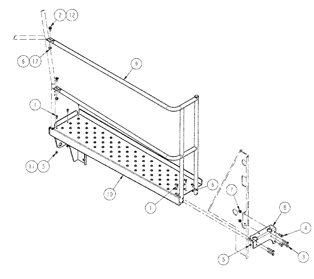 Схема запчастей Case IH SPX4260 - (04-005) - WALKAWAY GROUP, LH REAR Suspension & Frame