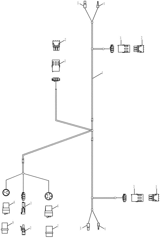 Схема запчастей Case IH 2212 - (14.01) - MAIN ELECTRICAL HARNESS (55) - ELECTRICAL SYSTEMS