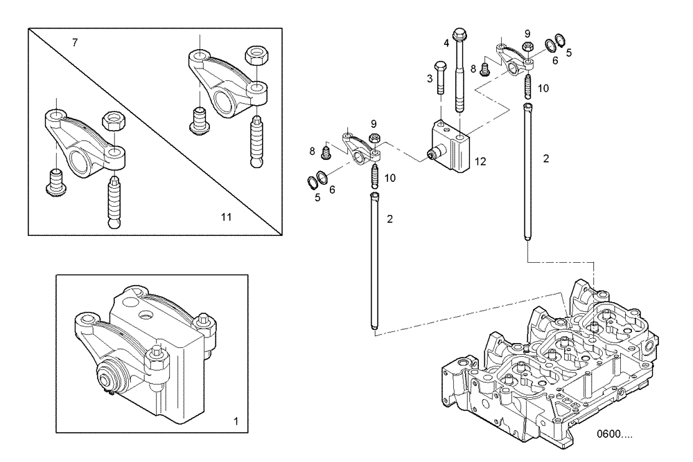 Схема запчастей Case IH F4CE0304B D601 - (0668.015) - ROCKER SHAFT 