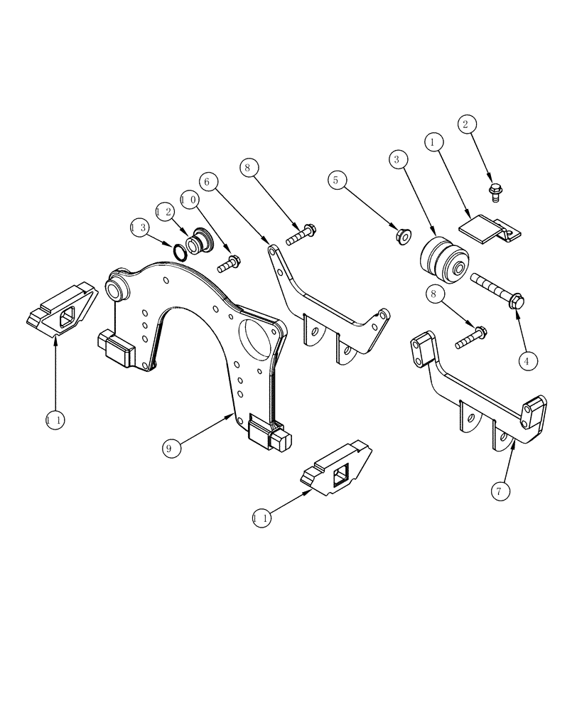 Схема запчастей Case IH MX240 - (02-09) - ENGINE MOUNTING (02) - ENGINE