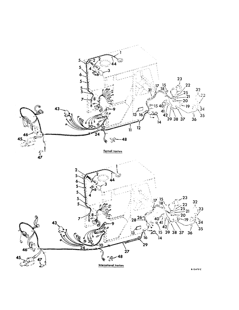 Схема запчастей Case IH 2706 - (G-44) - ELECTRICAL SYSTEM, TRACTOR CAB WIRING AND CONNECTIONS (06) - ELECTRICAL SYSTEMS