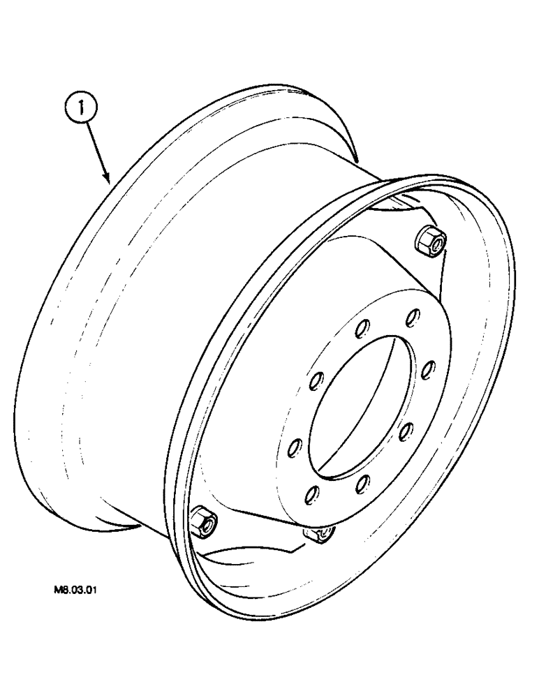 Схема запчастей Case IH 2150 - (6-110) - REAR WHEELS (06) - POWER TRAIN