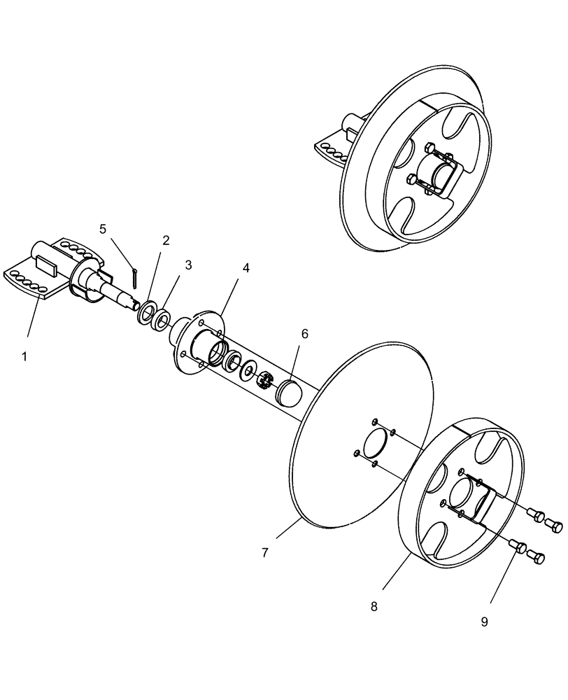 Схема запчастей Case IH 1260 - (39.100.23) - FRAME - DISK ASSEMBLY, DEPTH BAND (39) - FRAMES AND BALLASTING