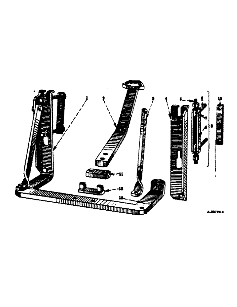 Схема запчастей Case IH 660 - (251) - DRAWBARS AND HITCHES, QUICK-ATTACHABLE HIGH-HITCH HEAVY-DUTY DRAWBAR Drawbar & Hitches