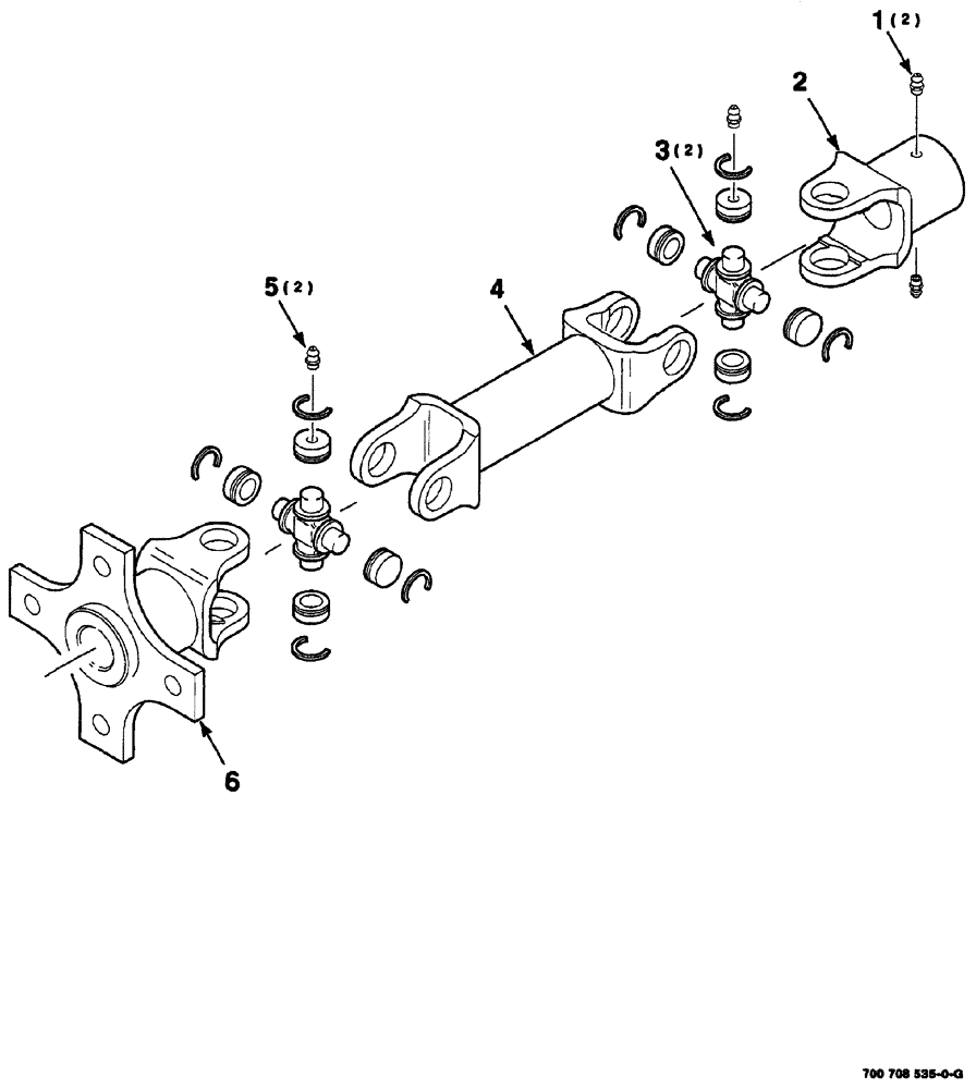 Схема запчастей Case IH 8860 - (02-08) - U-JOINT ASSEMBLY (REAR) (14) - MAIN GEARBOX & DRIVE