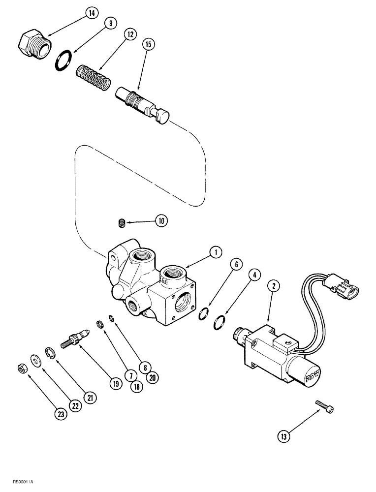 Схема запчастей Case IH 1015 - (8-018) - SPEED CONTROL VALVE ASSEMBLY (35) - HYDRAULIC SYSTEMS