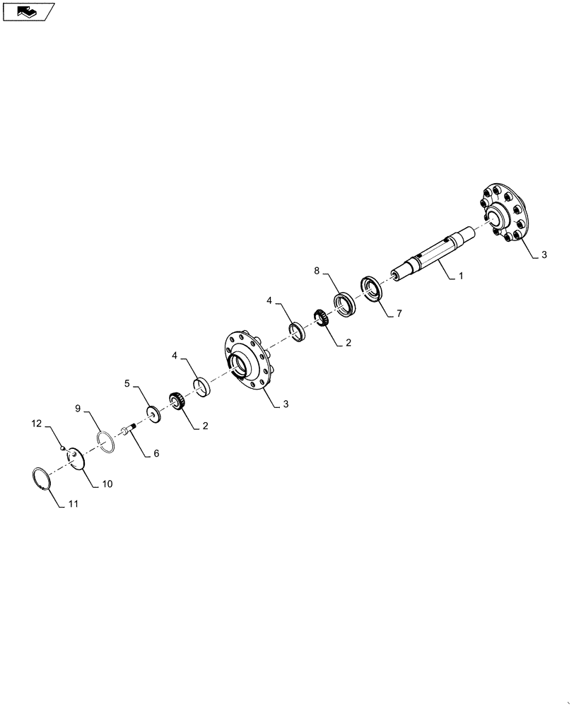 Схема запчастей Case IH QUADTRAC 450 - (48.134.04) - REAR IDLER AXLE - AG VERSION (48) - TRACKS & TRACK SUSPENSION