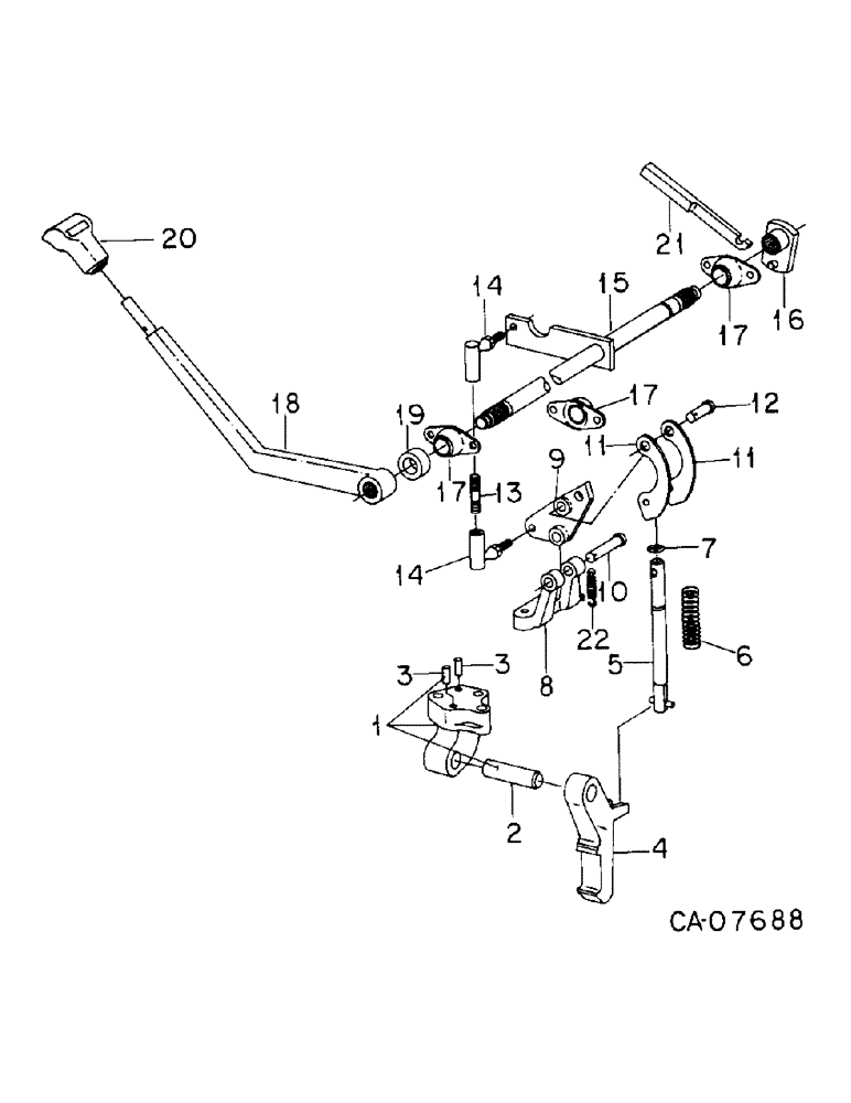 Схема запчастей Case IH 3088 - (07-16) - DRIVE TRAIN, PARK LOCK BRAKE, RANGE TRANSMISSION (04) - Drive Train