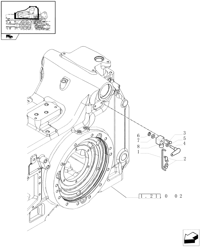 Схема запчастей Case IH PUMA 140 - (1.75.0[13]) - EDC WITH TWO EXTERNAL CYLINDERS - POTENTIOMETER (06) - ELECTRICAL SYSTEMS