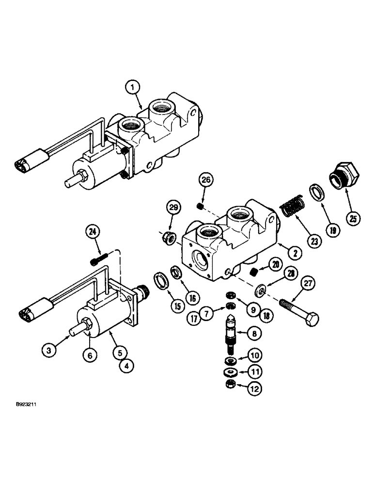 Схема запчастей Case IH 1670 - (8-90) - HYDRAULIC REEL DRIVE VALVE AND MOUNTING (07) - HYDRAULICS