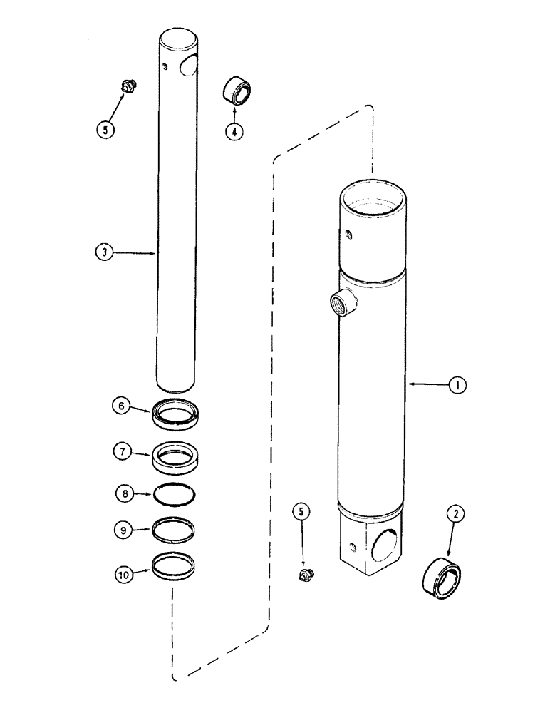 Схема запчастей Case IH 8940 - (8-032) - HITCH CYLINDER ASSEMBLY, 1-3/4 INCH BORE (08) - HYDRAULICS