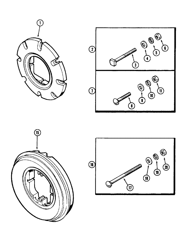 Схема запчастей Case IH 2090 - (6-306) - REAR WHEEL WEIGHTS (06) - POWER TRAIN